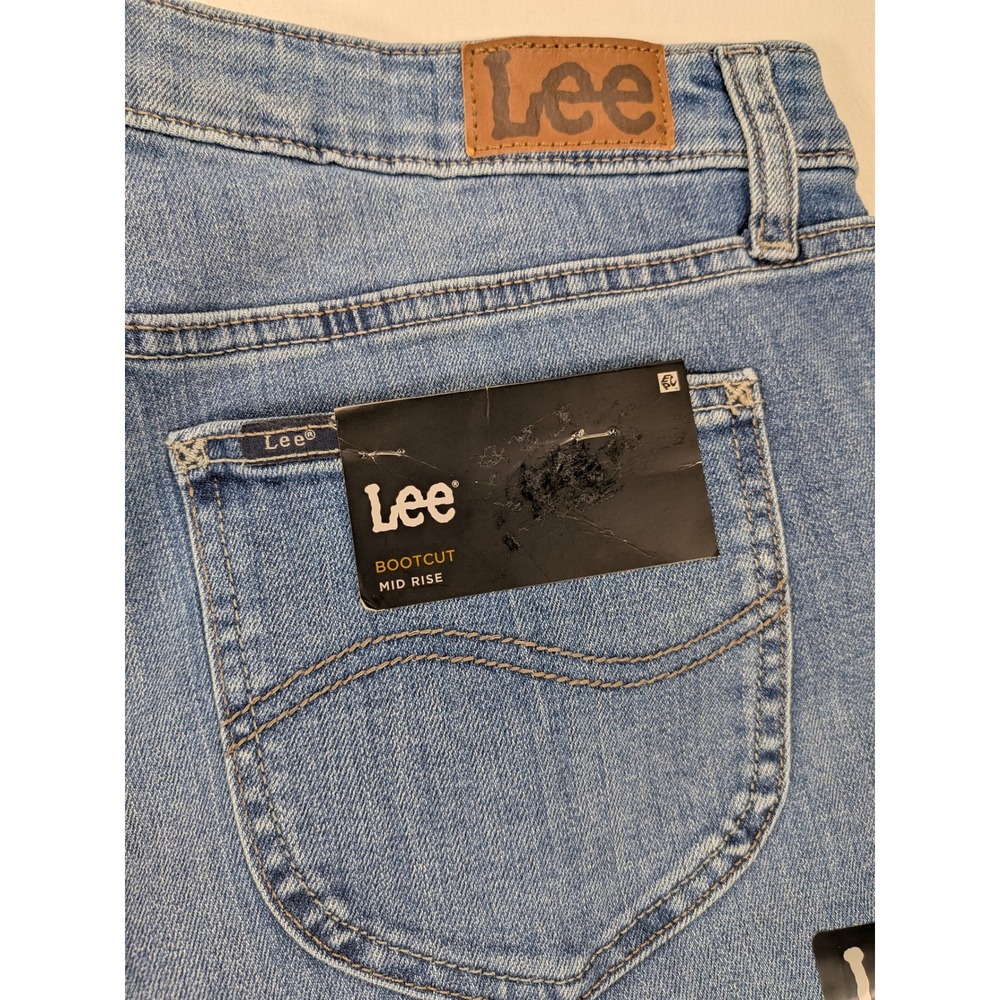 NWT Lee Jeans Womens Med Wash 12 Long Bootcut Mid Rise Stretch Classic Y2k Flare - Picture 4 of 9